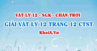 Giải Vật lí 12 trang 12 Chân trời Sáng tạo